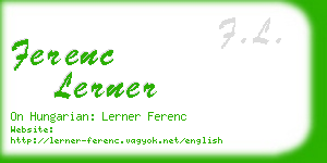 ferenc lerner business card